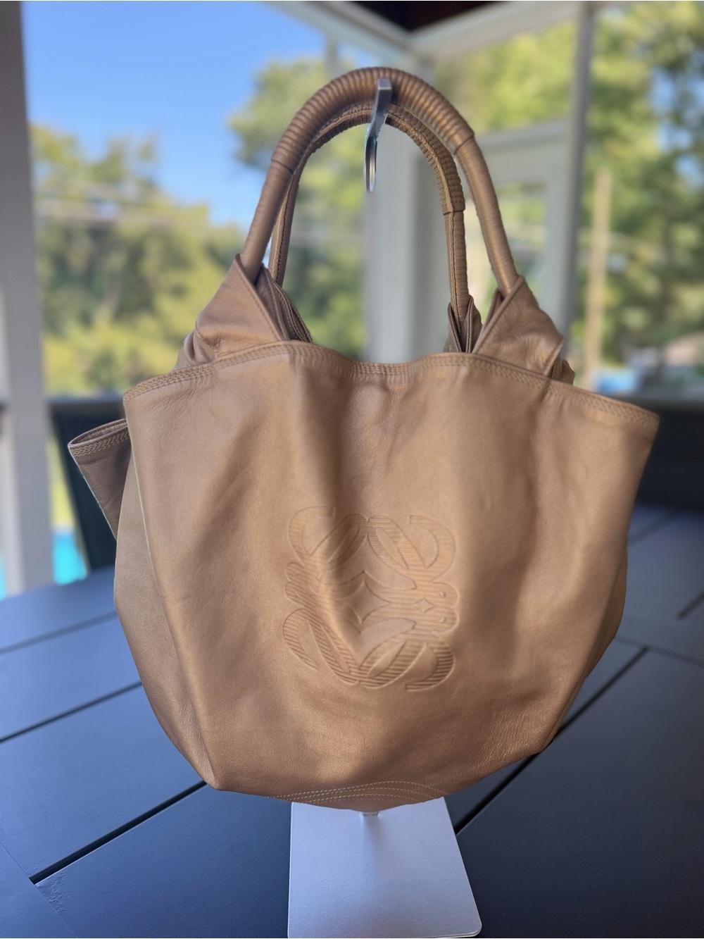 Loewe Nappa Aire Shoulder Bag - Gold Iridescent Leather - Picture 3 of 15